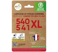 Pack de cartouches d'encre compatibles noir + 3 couleurs C-540XL/541XL JETLINE