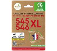 Pack de cartouches d'encre compatibles noire + 3 couleurs 545/546 XL JETLINE