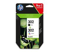 HP Pack de 2 cartouches d'encre noire/3 couleurs authentiques 302