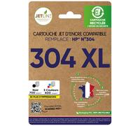 Pack de cartouches jet d'encre - 304 XL - Noir + Couleurs JETLINE