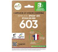 Pack de cartouches jet d'encre - 603 - Noir + Couleurs JETLINE