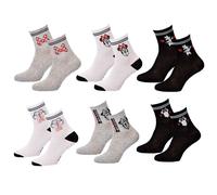 Pack De Chaussettes Femme Licence Fantaisies-Assortiment Modèles Photos Selon Arrivages- Pack De 6 Paires Minnie Sport 1447