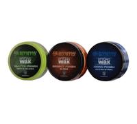 Pack de coiffure : Gummy Styling Wax finition mate, Bright Finish Hard Finish (150 ml) | Cire pour cheveux avec ou sans brillance |