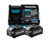 Pack de composé de 2 batteries XGT BL4040 40Vmax 4Ah et 1 chargeur rapide DC40RA - MAKITA - 191L77-9
