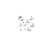 Raccords à clipser pour D-Line goulotte moulure Mini | Joindre plusieurs goulottes de 30x15mm | Multipack de 10 pièces raccords de goulotte électrique | Blanc