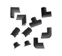 Raccords à clipser pour D-Line goulotte moulure Mini | Joindre plusieurs goulottes de 30x15mm | Multipack de 10 pièces raccords de goulotte électrique | Noir