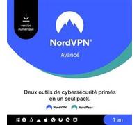 Pack de cybersécurité NordVPN Avancé 1 an E