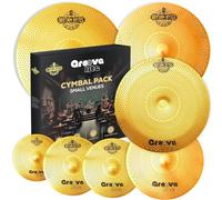 Pack de cymbales à faible volume avec tampons d'atténuation pour batterie, Cymbales 14"/16"/18"/20", Tampons de batterie 10"/12"/13"/14"/16", 1 pad pour grosse caisse, 1 sac à cymbales