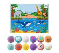 Pack de de bombe de bain pétillante - Ensemble de boules de bain moussantes multicolores, surprises cachés pour le bains, kit de divertissement pour l'heure du pour | Système