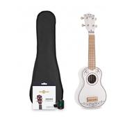 Pack de démarrage pour ukulélé soprano avec accordeur à pince, housse et cordes Day Of The Dead par Gear4music