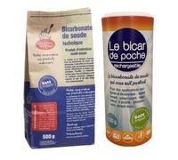 Pack de deux bicarbonnate 500g + bicarbonnate de soude de poche 100g