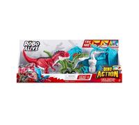 Pack de Dinos - Dino Action Mega Dinos 3 Pack - T-Rex, Vélociraptor et Ptérodactyle interactifs et rugissants Multicolore G