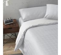 Pack de dos fundas de almohada color azul cendre - 50x80 cm - 50% algodón / 50% poliéster - 144 hilos - Cierre en tapa y solapa. Gramage: 115