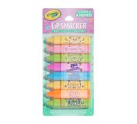 Pack de f?te Crayola Lip Smacker - 8 baumes ? l?vres hydratants aux saveurs amusantes, hydratants et protecteurs, finition brillante - Sans cruaut?