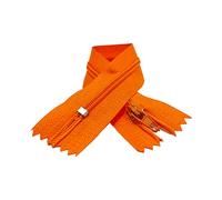 Pack de Fermetures Éclair en Nylon Fermées n.3, disponible en 24 couleurs et mesures, fermeture éclair pour coudre sur vêtements, fermetures éclair à coudre, (10 unités-12 cm, orange)