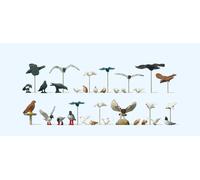 Pack De Figurines De Pigeons, Mouettes, Corbeaux Et Oiseaux De Proie HO NEUF