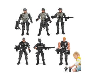 Pack de figurines militaires - Modèles de soldats, mini figurines de collection, ensemble d'actions sécurisées | Accessoire de jeu éducatif pour pour jeux de fantaisie, activités de classe