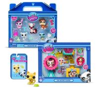 Pack de figurines miniatures Littlest Pet Shop - BANDAI - Pack exclusif 2 coffrets - 8 figurines dont 1 exclusive