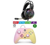 Pack de gaming - XBOX - Limonade rose EDITION - Manette filaire - Casque Gamer PRO H7 - Design rafraîchissant