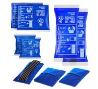 Packs de gel REMEDY pour le chaud et le froid. 6 sacs de tailles différentes. 3 housses en tissu. Idéal pour le traitement de la douleur et des blessures. Pour réfrigérateur et micro-ondes