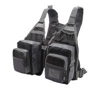 Pack de Gilet de Pêche, Gilet de Pêche à 8 Poches avec Bandes Réfléchissantes pour Bar à Mouche pour Hommes (#2)