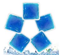 Pack de glace en gel 5 pièces 5x5 pouces, packs de glace souples et flexibles réutilisables pour les blessures, compresse chaude et froide pour soulager la douleur, packs froids pour genoux, cou, p