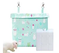 Pack De Glace Rafraîchissante Bunny Cage - Polyester 10,43x9,45 Pouces | De Poche Réutilisable Pour Petits Animaux | Tapis De Repos Isolé Suspendu, Accessoire D'habitat Pour Lapins, Rongeurs, C