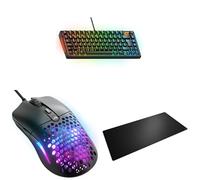 Pack de GLORIOUS GMBK 75% - Membrane Keyboard - Wired - Black + Model O Eternal - Wired - Black + Mouse Pad 2 3XL - Edgeless - Black