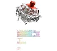 Pack de GLORIOUS Mechanical Fox Switches - Lubed - 110 Count + Aura V3 Keycaps White
