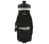 Pack de gourde d'eau de performance Grab and Go avec sangle de main réglable. Poche zippée. Carte JO et accents réfléchissants avec gourde HDPE de 500 ml.