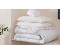 OLYMPE LITERIE - Pack Protège matelas + Couette + Oreiller 180x200 cm Blanc