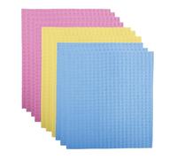 Pack De Lot De 10 Torchons Suédois Pour Cuisine, Comptoirs Et Vaisselle, Serviettes En Papier Réutilisables Et Absorbantes, 3 Couleurs Assorties - Idéales Pour Nettoyer Et Essuyer, Swedish Paper Towel