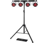 Pack de Lumiere LED Effets RGB PAR Disco DJ Stage Eclairage Statifs et Pedalier