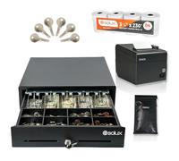 Pack de matériel POS pour système carré, tiroir-caisse carré de 16 pouces, imprimante thermique carrée de reçus - Systèmes de point de vente carrés pour petites entreprises - Boîte