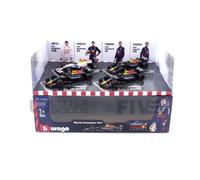 Pack de modèles réduits - BBURAGO - RED BULL - 4 modèles - RB16B TURKISH, RB18, RB19, RB19 MIAMI - Rouge, Bleu