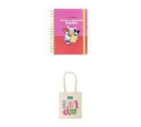 Pack de Mr. Wonderful Agenda Hello Kitty 2026 2027 Journalier avec Autocollants et Accessoires - Planificateur Quotidien Septembre 2026 à Août 2027 + Mr. Wonderful Tote Bag en Coton