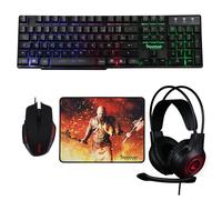 Konix Pack gaming Drakkar Rogue – Casque, Clavier AZERTY 105 touches, Souris, Tapis Viking