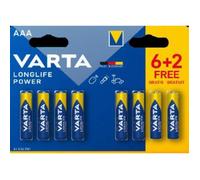 Pack de piles Longlife AAA/L3 (6+2 gratuites) - VARTA - 4903121428