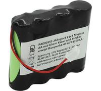 Pack de piles rechargeables NiMH 4,8V 1100mAh F1x4 Mignon AA avec câble de 60mm et prise pour remplacer Blaupunkt HP HFR1100AA
