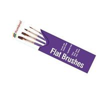 Humbrol – Lot de 4 pinceaux plats – tailles 3, 5, 7, 10 – violet