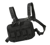 Pack De Poitrine En Cours D'exécution - 9,45x6,3x2,36 Pouces Poche De Poitrine, Sac À De Pêche Portable En Tissu Oxford 20L, Sac À Dos Multi-Fonctionnel En Mailles Respirantes Sac À Dos Grand, Noir