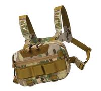 Pack De Poitrine En Cours D'exécution - 9,45x6,3x2,36 Pouces Poche De Poitrine, Sac À De Pêche Portable En Tissu Oxford 20L, Sac À Dos Multi-Fonctionnel En Mailles Respirantes Sac À Dos Grand, kaki