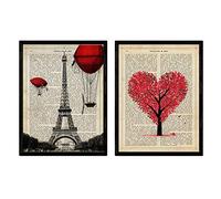 Pack de Poster pour encadrer Paris Je T'Aime. Affiches de style romantique. Décoration d'intérieur. Feuilles pour l'encadrement. 250 grs de papier de haute qualité. 24x30 cm Snas cadre