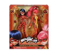 Pack de poupées Miraculous - BANDAI - Pack de 2 poupées - Ladybug et Lady Dragon - 26 cm - Spécial Shanghai