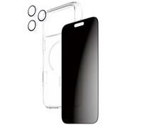 Pack de Protection 3-en-1 pour iPhone 17 Pro Max Modèle Flagship Privacy Panzer Glass Noir transparent