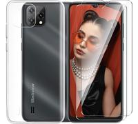 Pack De Protection Blackview A55 - Coque Souple Tpu Transparente + 2 Verres Trempés 9h Anti-Empreintes, Antichocs Et Antirayures