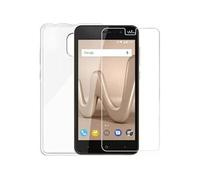 Pack de Protection Coque et Protège-Ecran pour Wiko Lenny 5 Noir transparent