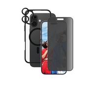 Pack de Protection pour Apple iPhone 16 Plus Série Flagship 3-en-1 Privacy Panzer Glass Noir transparent