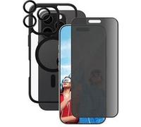 Pack de Protection pour iPhone 16 Pro Série Flagship 3-en-1 Privacy Panzer Glass Noir transparent Noir transparent G