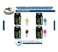 Pack de quatre cartouches d'encre Noir PGI-550BK Cyan CLI-551C Magenta CLI-551M Jaune CLI-551Y générique pour CANON Pixma MG6350 Certifié ISO 9001 ISO 14001